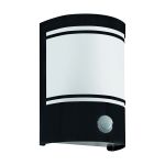 Eglo Luce Da Parete Cerno Acciaio Nero | IP44 - Adatto per 1x E27 - Sensore Di Movimento