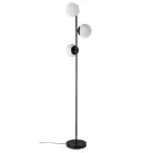 Nordlux Lilly Lampada da terra Metallo e Vetro Nero | Adatto per 3x E14